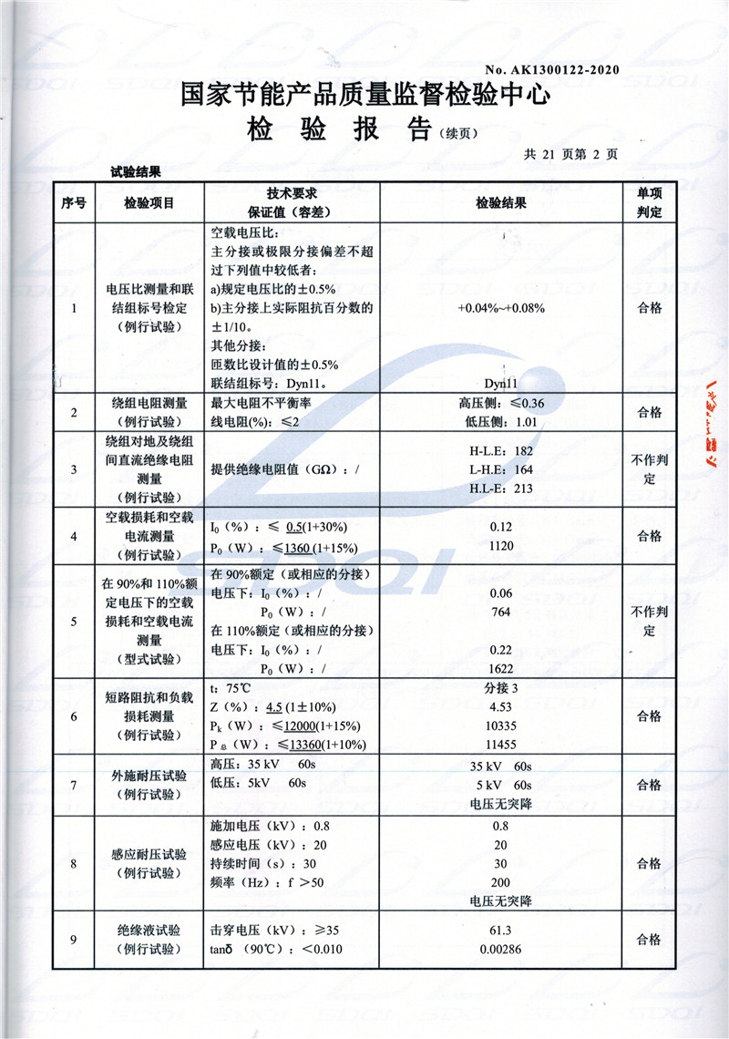 高低压试验报告-S11-1250子长子长子长油浸式变压器-2.jpg